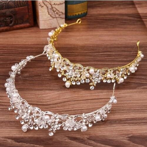 New Arrival Amazing Rhinestone Bridal Tiaras Wedding Crystal Crown for Brides Hairbands Vintage Hair Jewelry Veil Accessories