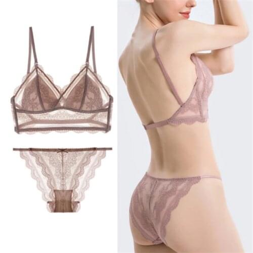 New Bra Corset Set 3 Styles Big Backless Lace Lingerie Briefs Push Up Beauty Back Bralette Panties Suit Wireless нижнее белье