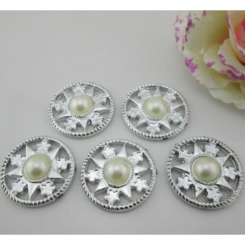 PB136 35mm)20pcs New Fashion Ivory Pearl Plastic Resin Button