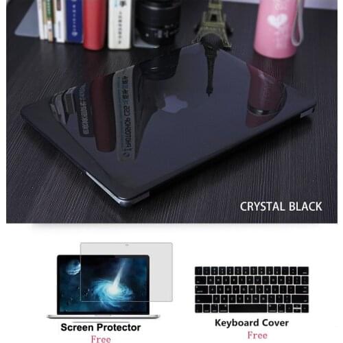 Crystal Laptop Case + Gift Keyboard Cover For Apple Macbook Pro Retina Touch Bar & ID Air13 Air11,New Pro 12 13 15 16 Hard Shell
