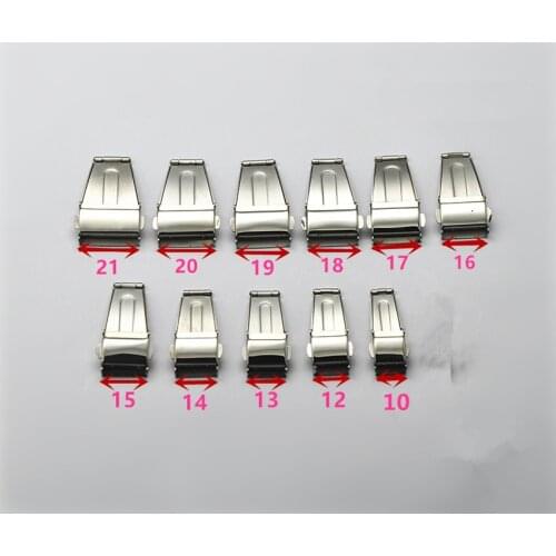 Double press aircraft buckle double ears double press buckle watch accessories steel band stainless steel folding buckle