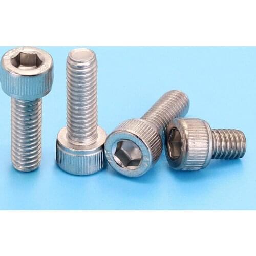 M14 M16 M20 Allen screws Cylindrical head small screw Hex socket Furniture knurled cup head screw 304 stainless steel Bolts