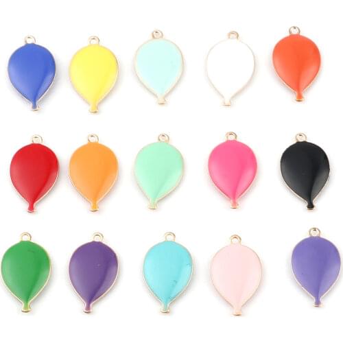 Doreen Box Fashion Gold Color Copper Enamelled Sequins Charms Multicolor Drop Shaped DIY Making Necklace Earrings Jewelry,10PCs