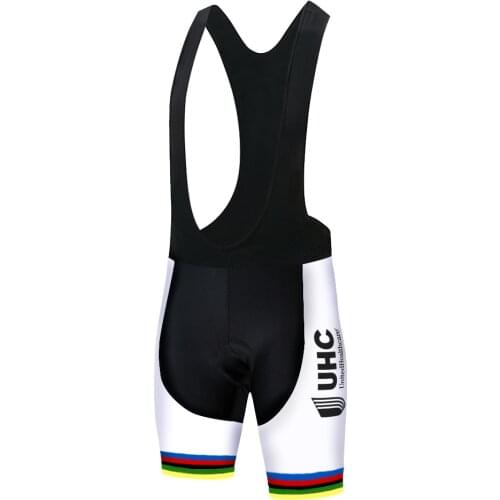 2020 TEAM white UHC mens cycling bib shorts culotte ciclismo hombre gel 20D Mens summer quick dry bicycle shorts cycling wear