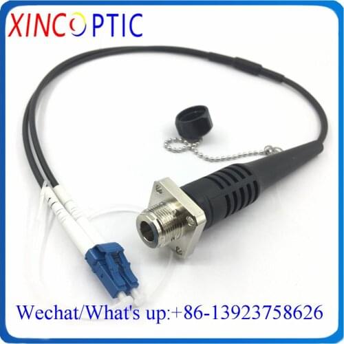 SM,2C,G657A1,4.0mm,TPU Armored Cable,0.5/1/2M,2F ODC Square Female to LC/UPC Fiber Patch Cord Connector,15cm from Plug to LC/UPC
