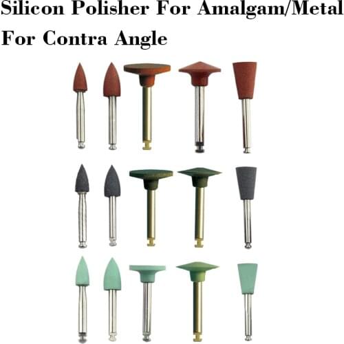 Dental Silicone Grinding Head Amalgam/Metal Polisher For Low-Speed Handpiece Contra angle Composite Teeth Polishing RA Stone