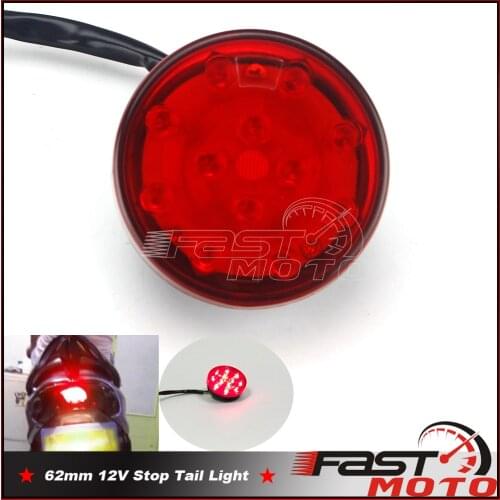 62mm 12V 1.8W 0.15W Stop Light TailLight Waterproof Motorcycle Brake Lamp Tail LED Universal For Yamaha Honda Suzuki Cafe Racer