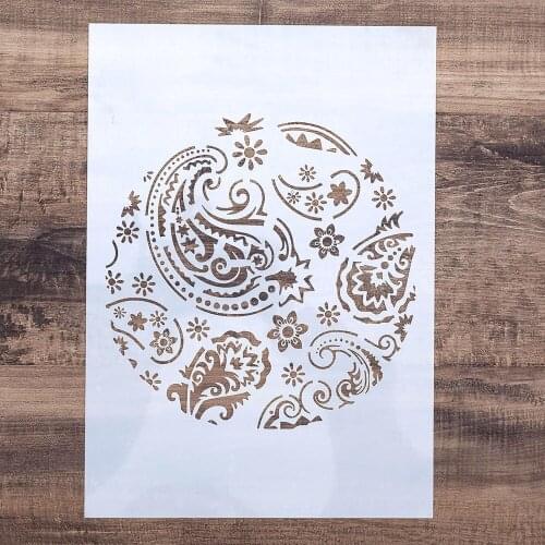 A4 A3 A2 Paisley Stencil for Scrapbooking Painting album Paper Card Making Craft Decorative Embossing Template