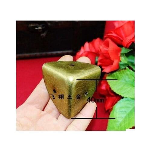 Corner Brackets Hardware accessories 4CM foot pad alloy antique accessories decorative wooden gift box foot