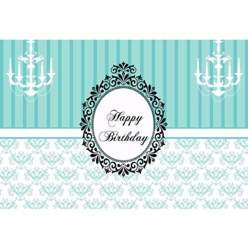 Vintage pattern Birthday background photography vinyl portrait fresh green photo backdrops for photo studio accessories G-1041