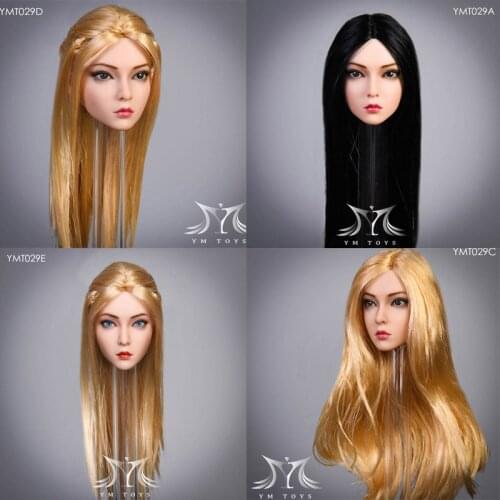 YMTOYS YMT029 1/6 The Roses Head Sculpt Female Head Carving Fit 12'' Suntan Action Figure Body
