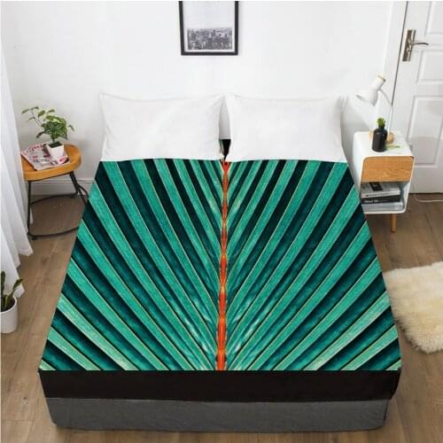 1pc bed sheet Elastic fitted sheet With An Elastic Band 150/180/200/160*200 Mattress Cover Double Bed cover nordic Mid open