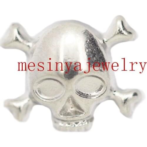 10pcs skull floating charms for glass locket Min amount $15 per order mixed items,FC-002