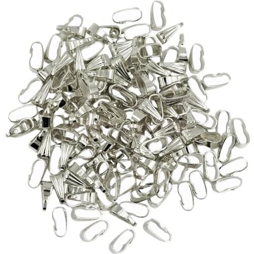 100pcs 8mm Spring Bail Connector Pinch Clasp for Pendants Jewelry Making