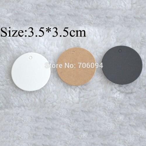 1000pcs/lot,3.5cm Round DIY Blank Hang Tag Gift tag,DIY Baking decorate Tag Cutom swing tag need extra cost