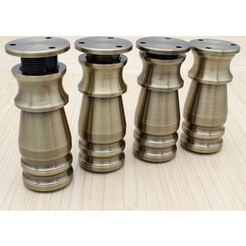 4pcs Aluminum Adjustable Furniture Legs 8/10/12/15 cm height Cabinets Tables Chairs Sofa Feet with Non-Slip Rubber Base