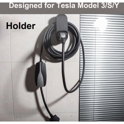 SATONIC Car Charging Cable Organizer Holder Station Wall Mount Connector For Tesla Model 3 S X Y Auto Accessories