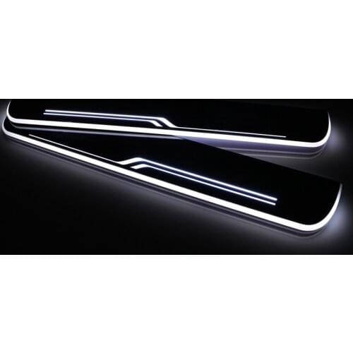 Car LED Door Sill Scuff Plate For Kia Cerato 2015 2016 2017 2018 Exterior Parts Pathway Moving Welcome Pedal Light