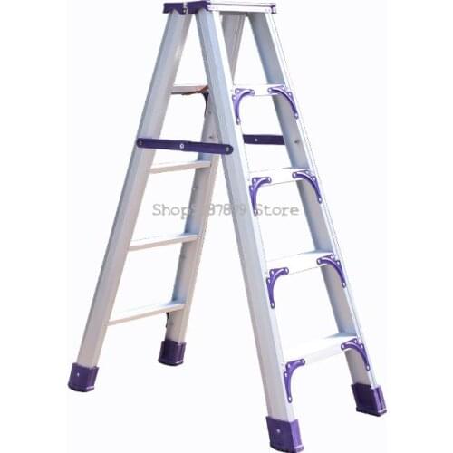 Ruiyang Double Reinforced And Thickened Aluminum Alloy Herringbone Ladder Climbing Attic Pedal Folding Ladder Household Portable