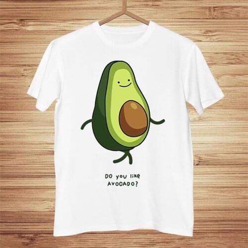 Avocado Vegan Women T Shirt Ulzzang 2021 Kawaii Cartoon Tshirt Harajuku 90s Graphic Female Short Sleeve T-shirt Summer Clothes