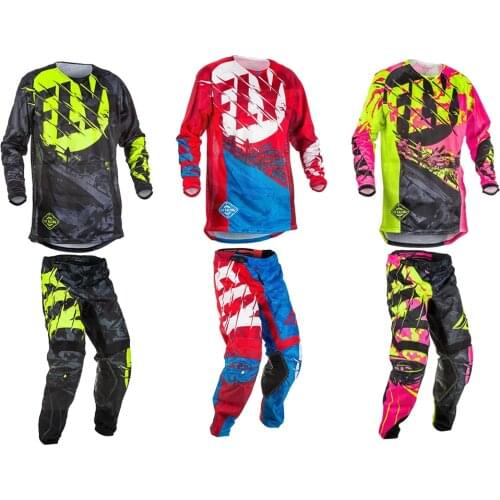 S-XXXL Adult Racewear Riding Moto XC ATV Motocross Jersey + Pants Gear Set