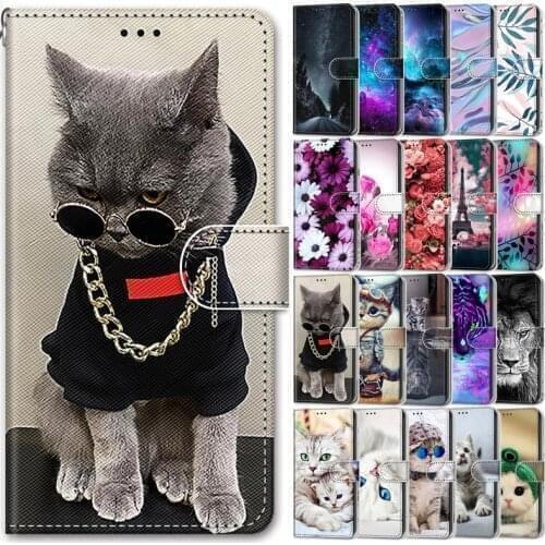 Leather Wallet Case For Nokia C2 5.3 3 5 2.3 Flip Cover na For NokiaC2 Nokia5.3 Nokia5 Painted Animal Case Phone Bags Etui