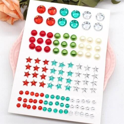 Colorful Christmas Rhinestone Stickers for Scrapbooking/ DIY Crafts/ Card Making Decoration