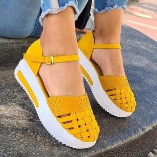 Summer Flat Heel Sandals 2021 Fashion Women Hollow Out Sandals Female Casual Sewing Increase Platform Sandals Ladies Sandalias