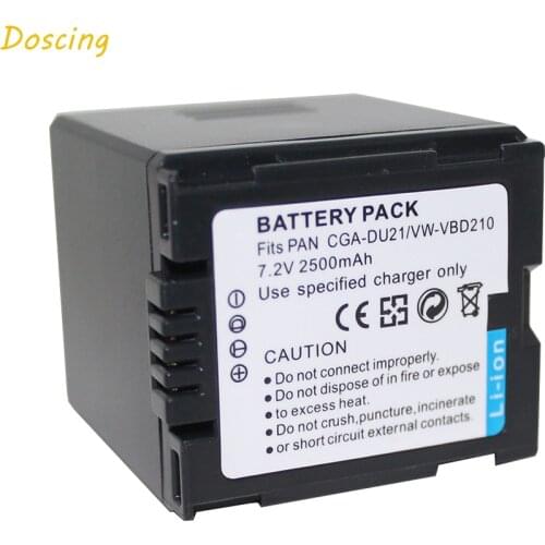 1pcs 7.4V 2500mah CGA-DU21 CGADU21 CGA DU21 Li-ion Camera Battery For Panasonic PANASONIC CGR-DU06 CGA-DU06 Wholesale