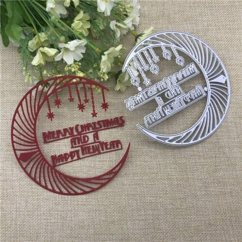 Moon letter Background Metal Cutting Dies Stencils For DIY Scrapbook Paper Card Decorative Craft Embossing Die Cuts