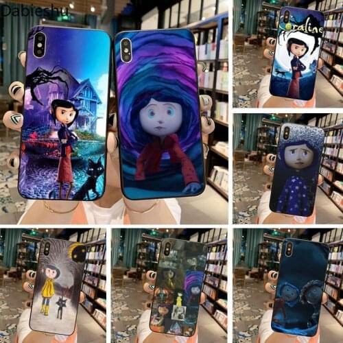Coraline and the magic door Bling Cute Phone Case for iphone 12 pro max 11 pro XS MAX 8 7 6 6S Plus X 5S SE 2020 XR case