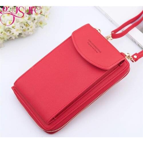 Gusure 2021 New Women Long Wallet Shoulder Bag Female Wallets Clutch Lady Purse Zipper Phone Pocket Card Holder Ladies Carteras