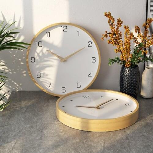 Simple Nordic Wall Clock Creative Modern Fashion Digital Wood Wall Clock Round Silent Home Relogio De Parede Home Decor DJ60WC
