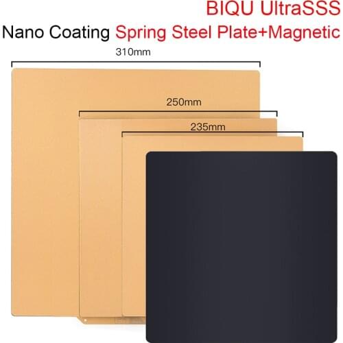 BIQU UltraSSS Spring Steel Sheet Plate Flexible Magnetic Base Nano Coating Heatbed 3D Printer Parts For Ender 3 CR10 VS PEI