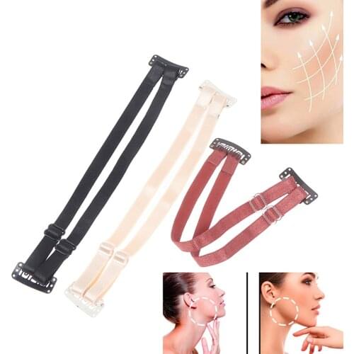 Adjustable Strap With Hair Clip Simple Double Brunette Elastic Band Face Lifting Beauty For Hair Stretch Band With Clip