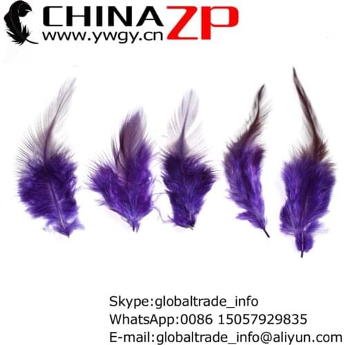 Leading Supplier CHINAZP Factory 1000pieces/lot Graceful Dyed Purple Rooster Saddle Plumage Feathers