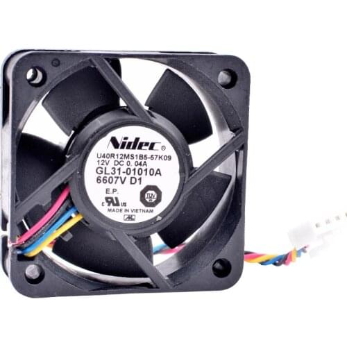 U40R12MS1B5-57K09 4cm 4013 40x40x13mm 40mm fan DC12V 0.04A quiet 4 lines amplifier board router CPU cooling fan