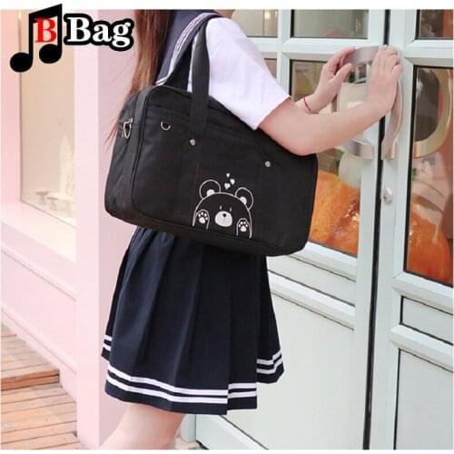 Japanese JK uniform bag women one shoulder bag students girl animation cat portable handbag Inclined shoulder bag