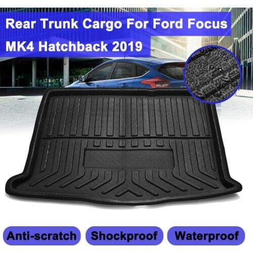 Rear Cargo Mat Floor Sheet Carpet Rear Trunk Cargo Boot Liner Tray Floor Mat Auto Accessories For Focus MK4 Hatchback 2019