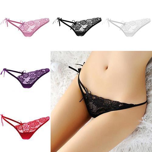Women Sexy Lace V-string T-back Briefs Panties Thongs G-string Lingerie Underwear