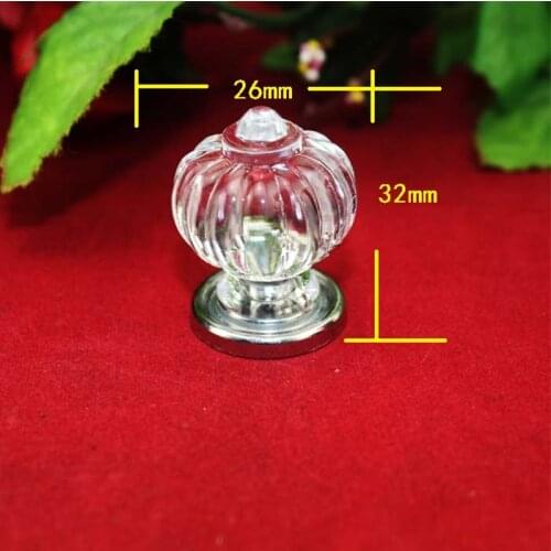 Modern Crown Handle Acrylic Knobs and Handles Door Alloy Handle Cupboard Drawer Kitchen Pull Knob Furniture,26*32mm,1Pc