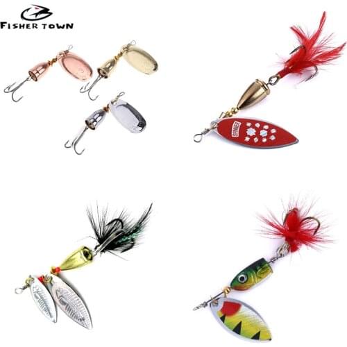 1PC Durable High Carbon Steel Hooks Hard Metal Spoon Trolling Blade Sequins Spinner Bait Wobbler Fishing Lure Tackles Sets