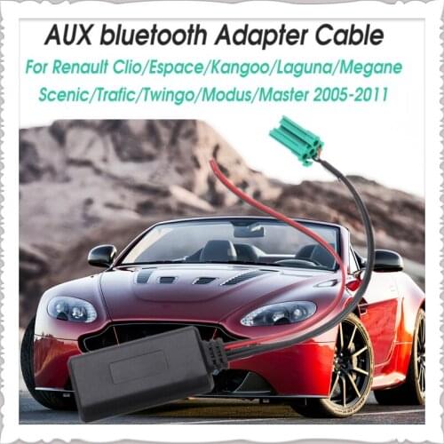 12v+ Car Bluetooth Module AUX Adapter Wireless Radio Stereo AUX-IN Cable For Renault for Clio for Kangoo for Megane For Scenic