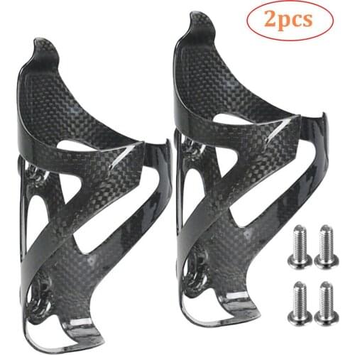2pcs Mountain Bike Water Bottle Holder Road Cycling Water Bottle Super Light Carbon Fiber Bracket Cage Bicycle Accessories