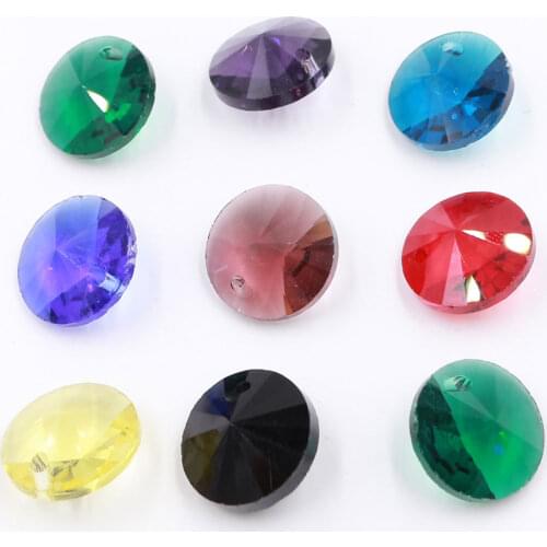 50Pcs 8MM Satellite Drill Rivoli Crystal Beads Pointed Back Round Glass Beads Fancy Stone For Jewelry Making Necklaces Earrings
