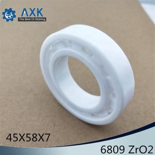 6809 Full Ceramic Bearing ( 1 PC ) 45*58*7 mm ZrO2 Material 6809CE All Zirconia Ceramic 6809 Ball Bearings