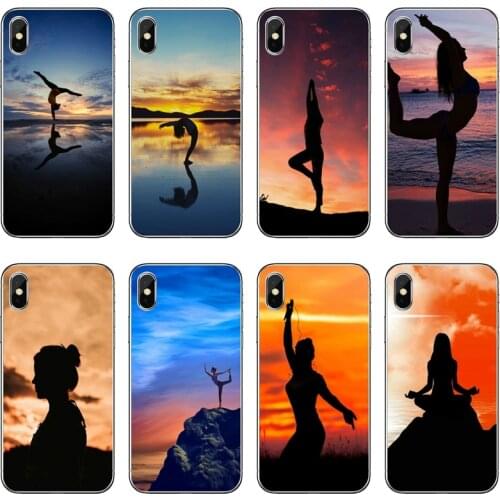Accessories Phone Case Girl yoga shadow For Xiaomi Mi 11 Note 10 10T 9 9T 8 Pro A2 Lite A3 A1 Poco F1 F2 M3 X3 NFC