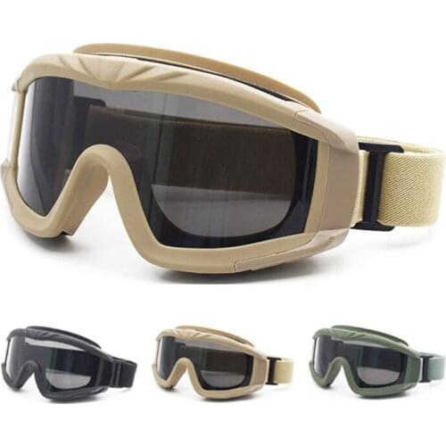 Army Tactical Glasses Airsoft Glasses Paintball Shooting Glasses Windproof Military Tactical Goggles Anti-UV Protection Glasses
