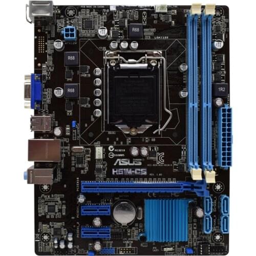 ASUS H61M-CS Desktop Motherboard LGA 1155 i3/i5/i7 DDR3 H61 PCI-E USB 16GB pc motherboard set