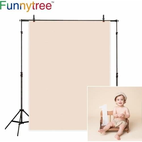 Funnytree Photo background photography newborn baby Light Brown Solid color birthday backdrops for photo studio photophone